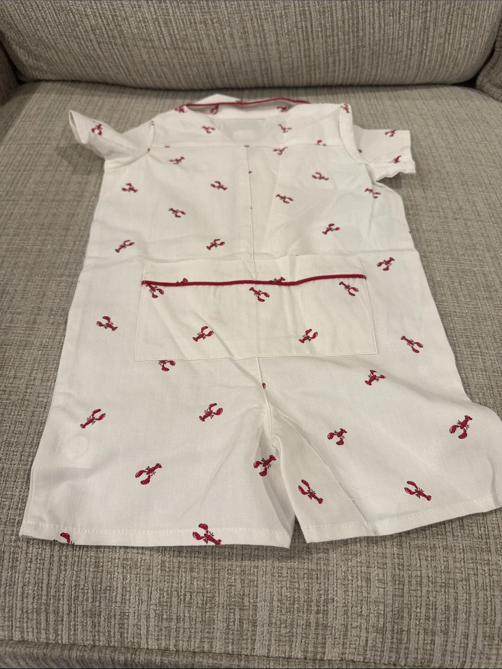 Petite Plume Baby twill summer Boy Romper Size 3-6 months